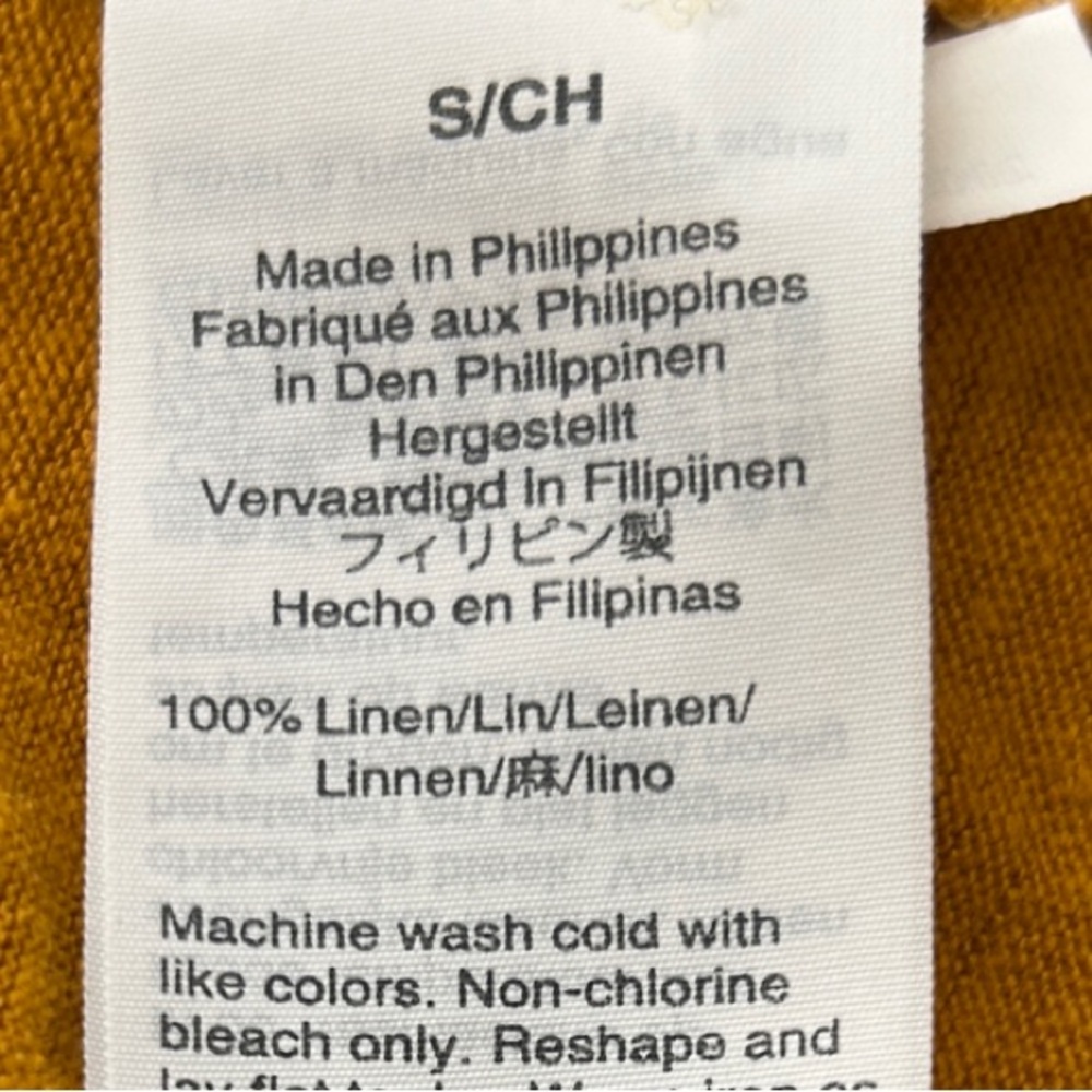 J. Crew 100% Linen Sleeveless V-Neck Pocket Tank in Mustard Yellow Small - Picture 6 of 6